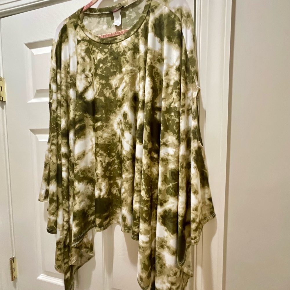 Blush Olive and Cream Tie-Dye Tunic - Picture 6 of 8